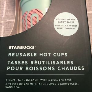 Starbucks - reusable hot cups.
